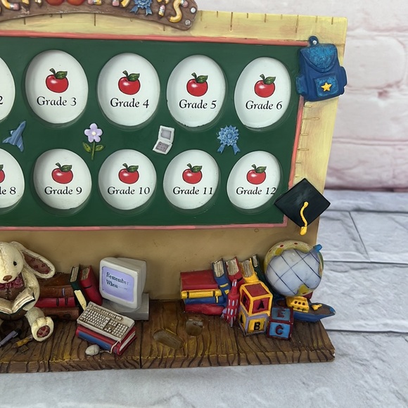Vintage SCHOOL DAYS picture frame ceramic grades 1-12 picture display! - Picture 4 of 10